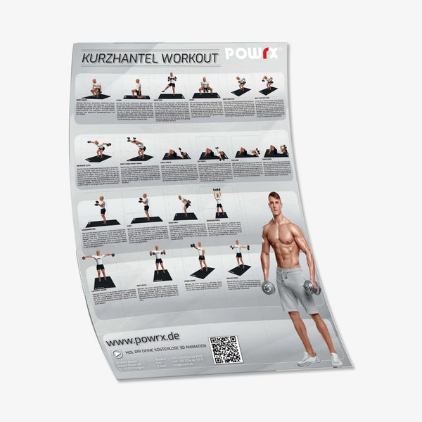Dumbbell Exercises | 3D animated training poster
